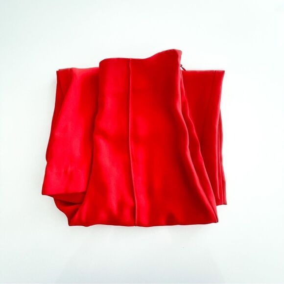 Warehouse High Waist Wide Leg Trousers Red Women's US 4 Polyester - Picture 11 of 13